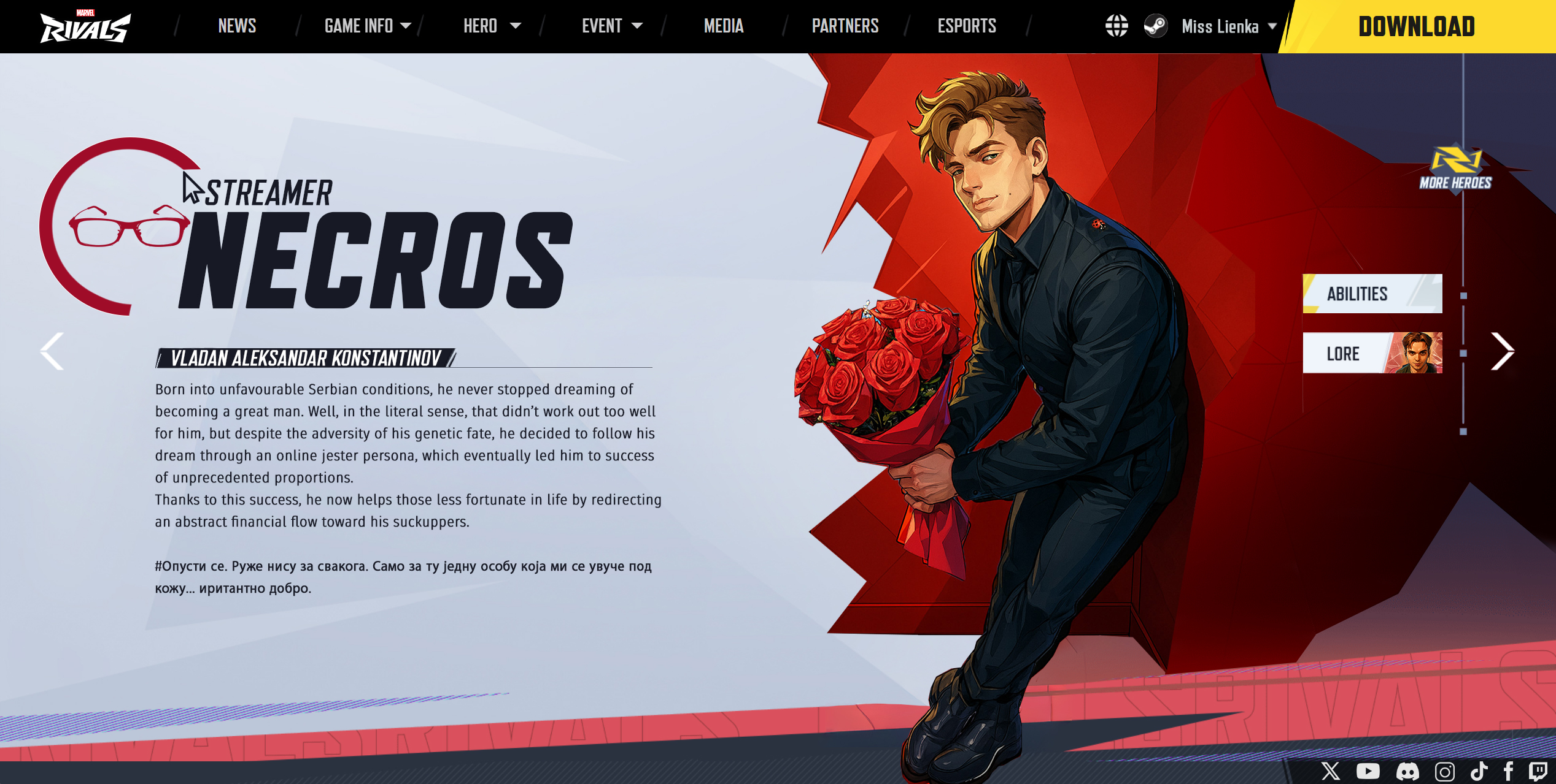 Necros hero concept info